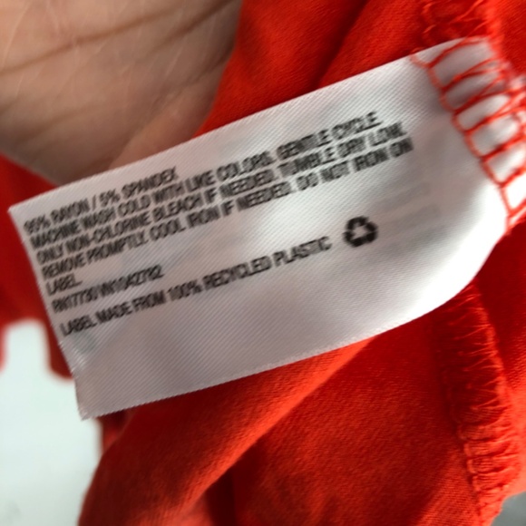 Ava & Viv Maxi Skirt Size 2X Orange Pull On Stretch Tie Waist Pockets - Picture 5 of 10